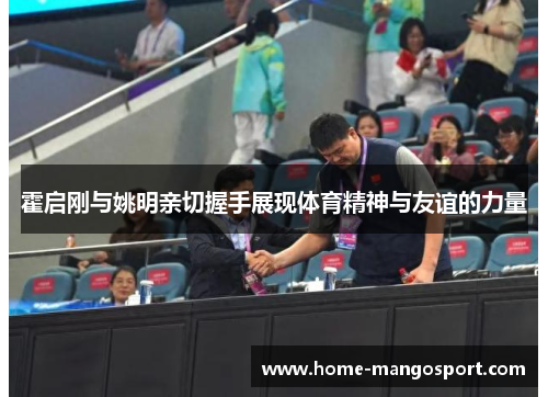 霍启刚与姚明亲切握手展现体育精神与友谊的力量